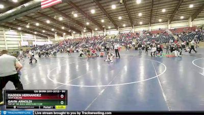 90 lbs Cons. Semi - Gavin Arnoldi, Top Of The Rock Wrestling Club vs Madden Hernandez, Team Sublime