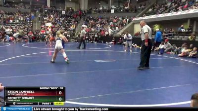 70 lbs Round 2 - Kyson Campbell, Victory Wrestling vs Beckett Bogart, Team Agoge