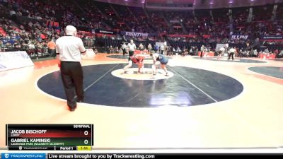 1A 220 lbs Semifinal - Jacob Bischoff, LeRoy vs Gabriel Kaminski, LaGrange Park (Nazareth Academy)