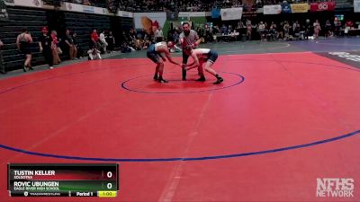 130 lbs Cons. Round 3 - Tustin Keller, Soldotna vs Rovic Ubungen, Eagle River High School