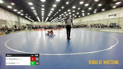 84 lbs Rr Rnd 1 - Riggs Robedeaux, Untouchables 12u Black vs Riley Bradley, Team Tulsa NDT