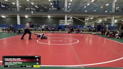 80 lbs Round 3 (16 Team) - Cullen Zellner, Askren Wrestling Academy 1 vs Kolton Hartman, Neighborhood