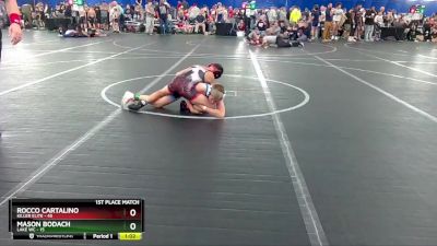 92 lbs Finals (2 Team) - Rocco Cartalino, Killer Elite vs Mason Bodach, Lake WC