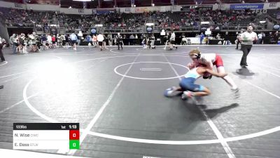 133 lbs Consolation - Nicholas Wise, CIWC Team Intensity vs Ethan Doss, Stl Warriors