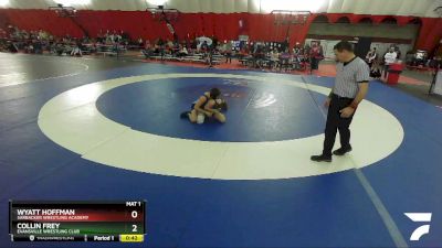 87 lbs 1st Place Match - Collin Frey, Evansville Wrestling Club vs Wyatt Hoffman, Sarbacker Wrestling Academy