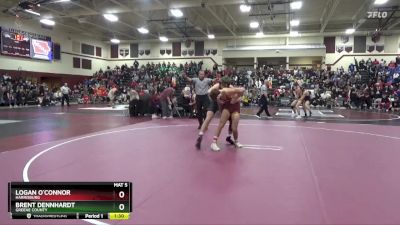 165 lbs Semifinal - Brent Dennhardt, Greene County vs Logan O`Connor, Harrisburg