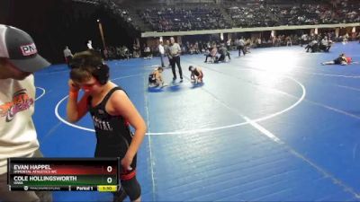 78 lbs Cons. Round 2 - Evan Happel, Immortal Athletics WC vs Cole Hollingsworth, Iowa