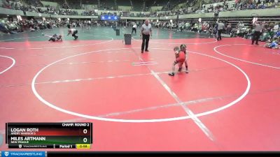 55 lbs Champ. Round 2 - Miles Artmann, New Prague vs Logan Roth, Amery Warrior`s