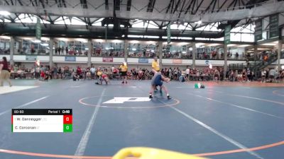 80-90 lbs Quarterfinal - Wyatt Dannegger, Bonhomme vs Christian Corcoran, Lincoln Way Wrestling Club