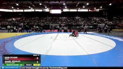 4A 113 lbs Champ. Round 1 - Daniel Rosales, Mountain Home vs Kayb Studer, Minico