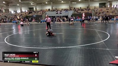 65 lbs Semifinal - Riley Hicks, Rabbit Wrestling Club vs Rocklynd Ayers-Donald, Elite Wrestling Academy