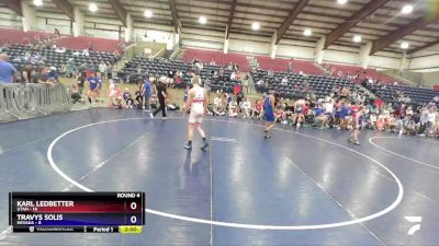 130 lbs Round 4 (6 Team) - Karl Ledbetter, Utah vs TRAVYS SOLIS, Nevada