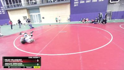 132 lbs Cons. Round 4 - Miles Velasquez, Team Tulsa Wrestling Club vs Deegan Birkaker, Pursuit Wrestling Minnesota