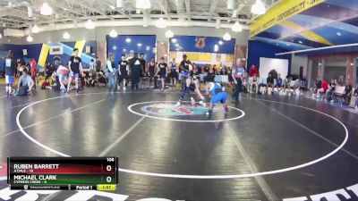 106 lbs Quarters & Wb (16 Team) - Ruben Barrett, A`Dale vs Michael Clark, Cypress Creek