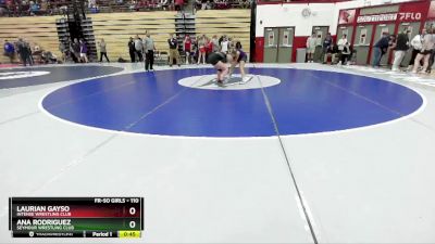 110 lbs Cons. Round 1 - Ana Rodriguez, Seymour Wrestling Club vs Laurian Gayso, Intense Wrestling Club