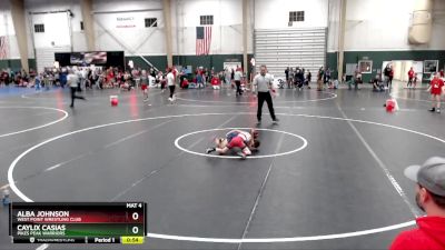 49 lbs Cons. Semi - Alba Johnson, West Point Wrestling Club vs Caylix Casias, Pikes Peak Warriors