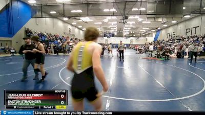 142 lbs Champ. Round 1 - Jean-Louis Gilchrist, American Fork Jr High vs Saxton Stradinger, Cougars Wrestling Club