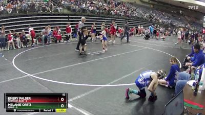 52 lbs Round 4 (6 Team) - Emery Palser, Nebraska Blue vs Melanie Ortiz, Idaho