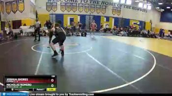 138 lbs Round 7 (8 Team) - Joshua Shores, Camden 2 vs Nicholas Romero, Black & Blue