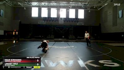 110 lbs 3rd Place Match - Halie Scroggins, Oregon City High School vs Lindsey Wile, Skyview (Girls)