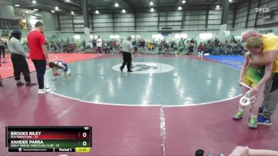 90 lbs Round 4 (6 Team) - Brooks Riley, FCA WRESTLING vs Xander Parra, GREAT BRIDGE WRESTLING CLUB