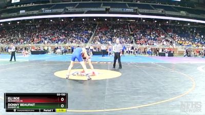 D3-150 lbs Quarterfinal - Donny Beaufait, Dundee HS vs Eli Roe, Beaverton HS