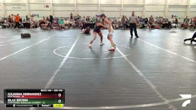 105-110 lbs Quarterfinal - Julianna Hernandez, Unattached vs Silas Brown, Contenders Wrestling Academy