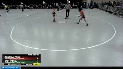 67 lbs Cons. Round 2 - Donovan Peno, Mayo Quanchi Wrestling Club vs Bain Wiegel, Sarbacker Wrestling Academy