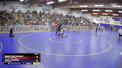 87 lbs Round 2 - Annylynn Thomas, Red Devil Mat Club vs Hope Johnson, All-phase