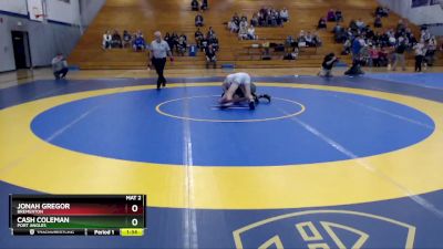 120 lbs Quarterfinal - Jonah Gregor, Bremerton vs Cash Coleman, Port Angles