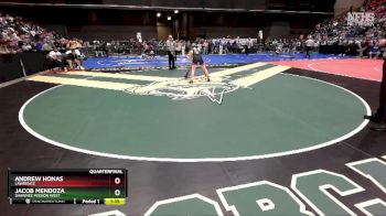 6A - 126 lbs Quarterfinal - Andrew Honas, Lawrence vs Jacob Mendoza, Shawnee Mission West