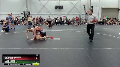 138 lbs Round 3 (8 Team) - Jackson Weller, Seagull Blue vs Luke Nieto, Savage WA Black