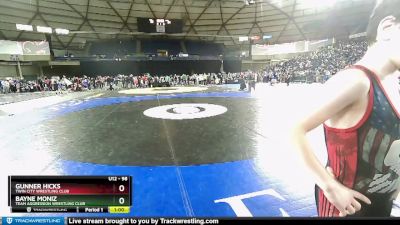 98 lbs Cons. Round 3 - Jensen Tutino, Federal Way Spartans Wrestling vs Tanner Eggleston, Snoqualmie Valley Wrestling Club