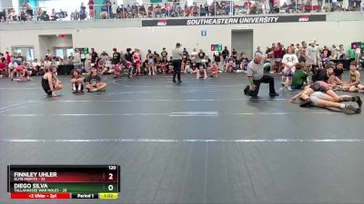 120 lbs Round 5 (6 Team) - Diego Silva, Tallahassee War Noles vs Finnley Uhler, Elite Misfits