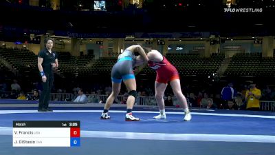 76 lbs Match - Victoria Francis, United States vs Justina DiStasio, Canada