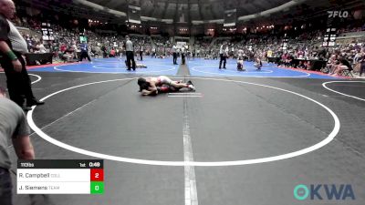 110 lbs 5th Place - Roper Campbell, Collinsville Cardinal Youth Wrestling vs JaMarcus Siemens, Team Tulsa Wrestling Club