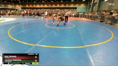 150 lbs Champ. Round 2 - Isac Deonigi, Tahoma vs Thomas Montoya, Casa Roble