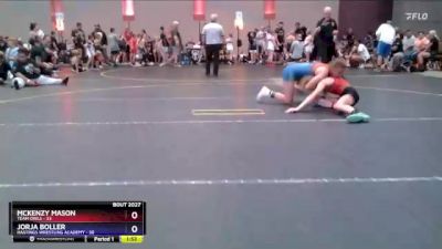 100/110 Round 2 - McKenzy Mason, Team Owls vs Jorja Boller, Hastings Wrestling Academy