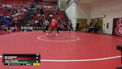 285 lbs 5th Place Match - Tony Collins, Cuyahoga Valley Christian Academy vs Kip Stewart, Columbiana