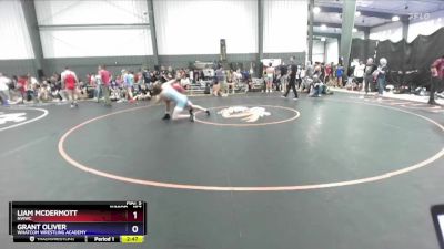 157 lbs Cons. Round 3 - Liam McDermott, NWWC vs Grant Oliver, Whatcom Wrestling Academy