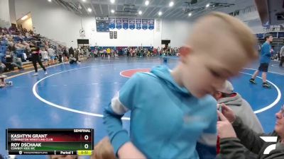 43 lbs Semifinal - Roy Dschaak, Cowboy Kids WC vs Kashtyn Grant, Torrington Wrestling Club