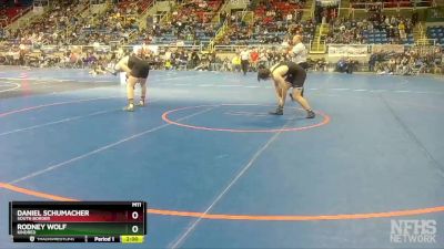 195 lbs Quarterfinal - Daniel Schumacher, South Border vs Rodney Wolf, Kindred