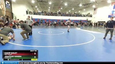 152 lbs Champ. Round 2 - Champ Bailey, West Valley vs Jonathan Hansen, Timberlake