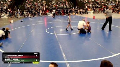 75 lbs Quarterfinal - Riggs Claflin, SEM Mustangs Wrestling Club vs Lucchese Helkenn, Winner Youth Wrestling