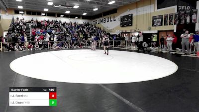 132 lbs Quarterfinal - Jackson Sorel, Norwich Free Academy vs Jack Dean, Fairfield Warde