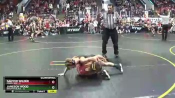 77 lbs Quarterfinals (8 Team) - Jameson Wood, Brighton Black vs Sawyer Wilder, Lowell Red