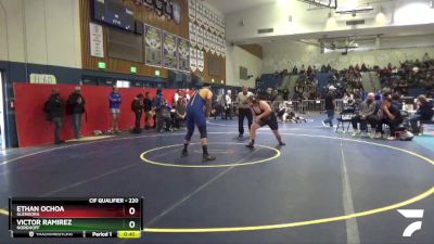 220 lbs Cons. Round 2 - Ethan Ochoa, Glendora vs Victor Ramirez, Nordhoff