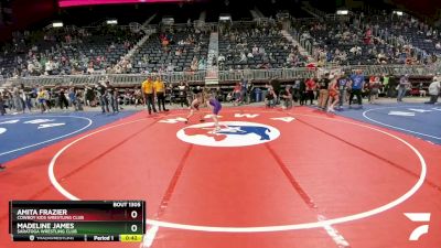 87 lbs Quarterfinal - Madeline James, Saratoga Wrestling Club vs Amita Frazier, Cowboy Kids Wrestling Club