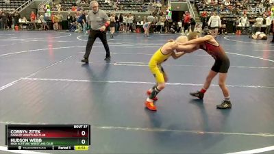 50 lbs Quarterfinal - Hudson Webb, High Altitude Wrestling Club vs Corbyn Zitek, Cavalry Wrestling Club