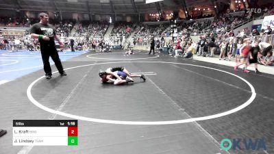 51 lbs Quarterfinal - Lakely Kraft, Bridge Creek Youth Wrestling vs Josie Lindsey, Team Tulsa Wrestling Club